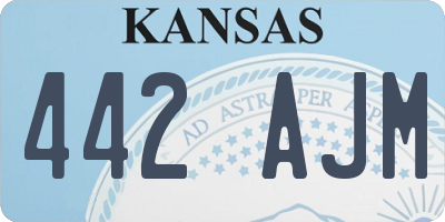 KS license plate 442AJM