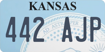KS license plate 442AJP