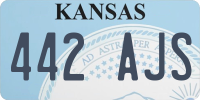KS license plate 442AJS