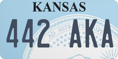 KS license plate 442AKA