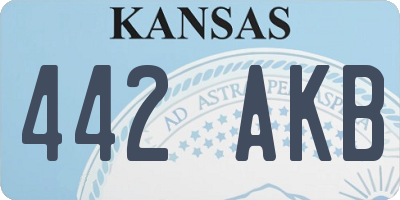 KS license plate 442AKB