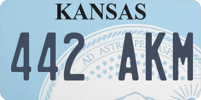 KS license plate 442AKM