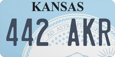 KS license plate 442AKR