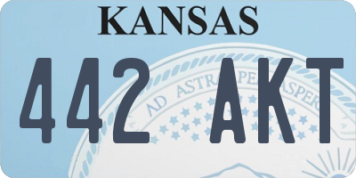 KS license plate 442AKT