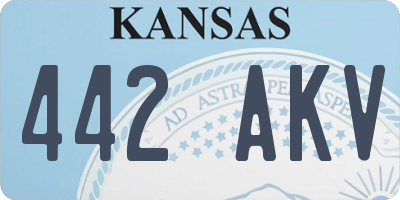 KS license plate 442AKV
