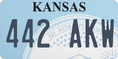 KS license plate 442AKW