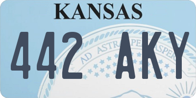 KS license plate 442AKY