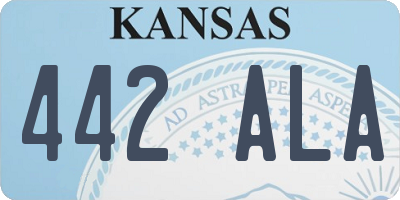 KS license plate 442ALA