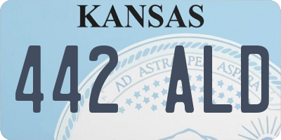 KS license plate 442ALD