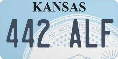 KS license plate 442ALF