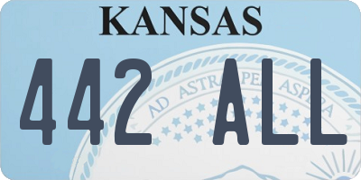 KS license plate 442ALL