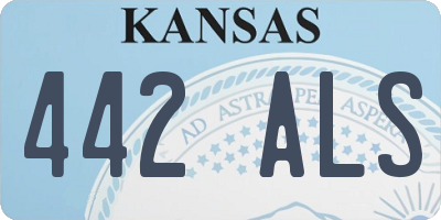 KS license plate 442ALS