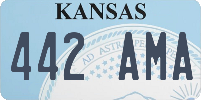 KS license plate 442AMA