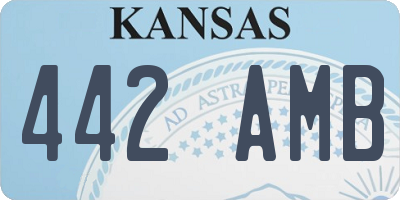 KS license plate 442AMB