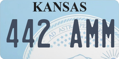 KS license plate 442AMM