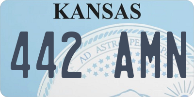 KS license plate 442AMN