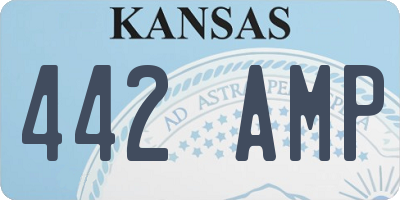 KS license plate 442AMP