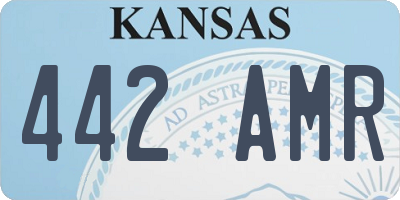 KS license plate 442AMR