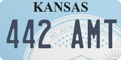 KS license plate 442AMT