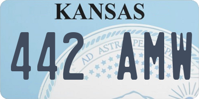 KS license plate 442AMW