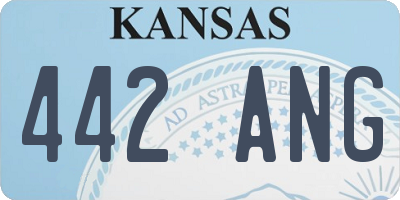KS license plate 442ANG