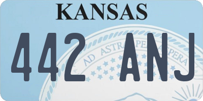 KS license plate 442ANJ