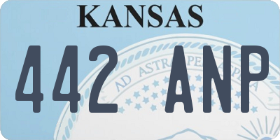 KS license plate 442ANP