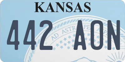 KS license plate 442AON