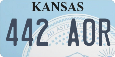 KS license plate 442AOR