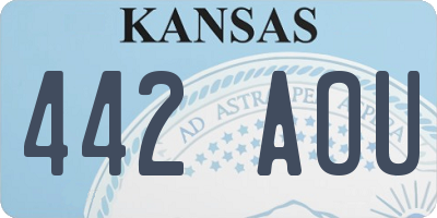 KS license plate 442AOU