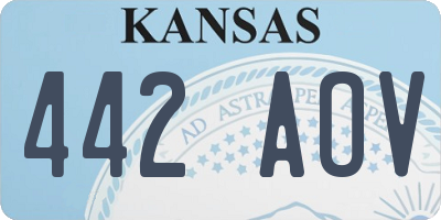 KS license plate 442AOV