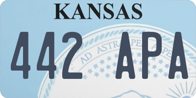 KS license plate 442APA