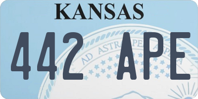 KS license plate 442APE