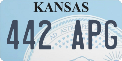 KS license plate 442APG