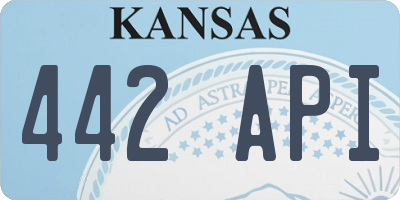 KS license plate 442API