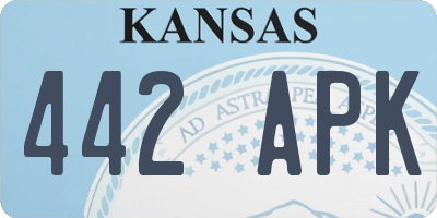 KS license plate 442APK