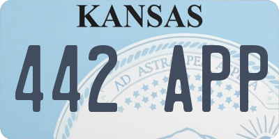 KS license plate 442APP
