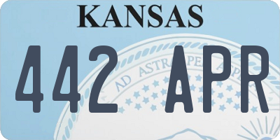 KS license plate 442APR