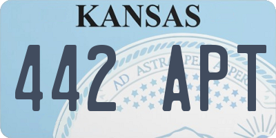 KS license plate 442APT