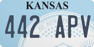 KS license plate 442APV