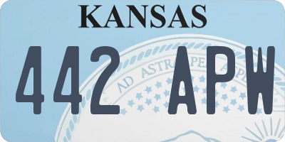 KS license plate 442APW