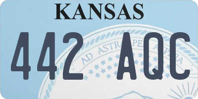 KS license plate 442AQC