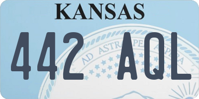 KS license plate 442AQL