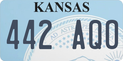 KS license plate 442AQO
