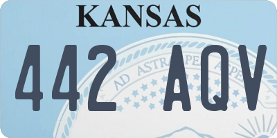 KS license plate 442AQV