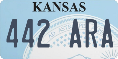 KS license plate 442ARA
