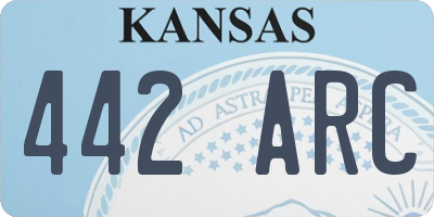 KS license plate 442ARC
