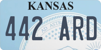 KS license plate 442ARD
