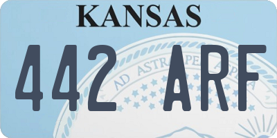 KS license plate 442ARF