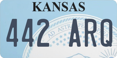 KS license plate 442ARQ